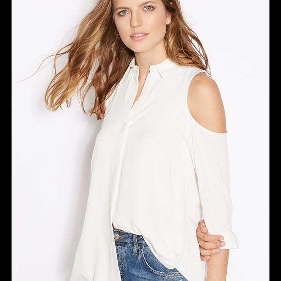 Topshop Cutout Shoulder blouse size 4 - Picture 5 of 6